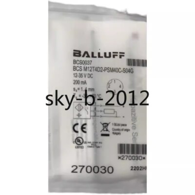 1 PCS NEW IN BOX BALLUFF Capacitive sensor BCS M12T4D2-PSM40C-S04G