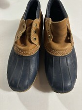 L.L.Bean Maine Hunting Shoe Blue And Tan Women's Size 7 M Made In The USA