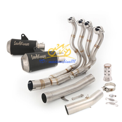For Kawasaki Ninja ZX6R ZX636 2009-2023 Full Exhaust System Front Pipe Mufflers