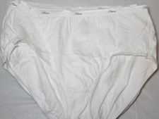 NOS Hanes Classic 9 Hi-cut Womens Cotton White Tagless Panties Underwear 2XL