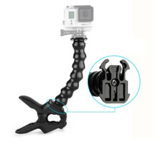 Adjustable Jaws Clamp Mount Flexible Goose Neck For GoPro HD Hero XIAOMI 5/4/3