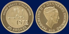 DENMARK 20 Kroner 2013 Commemorative Tycho Brahe KM 962 UNC