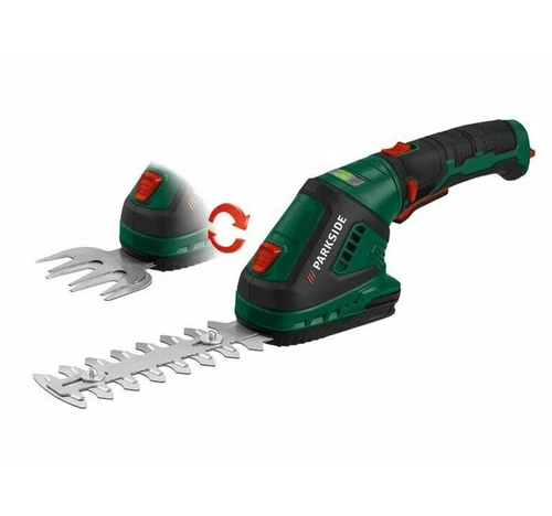 PARKSIDE Akku-Gras- Strauchschere PGSA 4 drehbarer Softgriff, USB Ladegerät