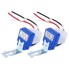 2 Pcs Automatic Light Switch Outdoor Street Photo Controlled Sensing Switch