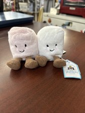 Jellycat Amuseables Pink and White Marshmallows New With Tags