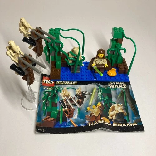 LEGO Star Wars Naboo Swamp 7121 With Instructions + Minifigures 99% Complete