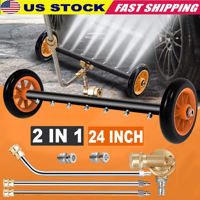 #ad 4000PSI Under Car Pressure Washer Undercarriage Cleaner Underbody Wash Broom 24quot; $37.98