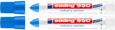 2x edding 950 Industrie Pastenmarker blau