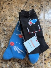 Cat  Jack Target Sports Space Themed Crew Socks Unisex Youth Boy Large 3-10 NEW