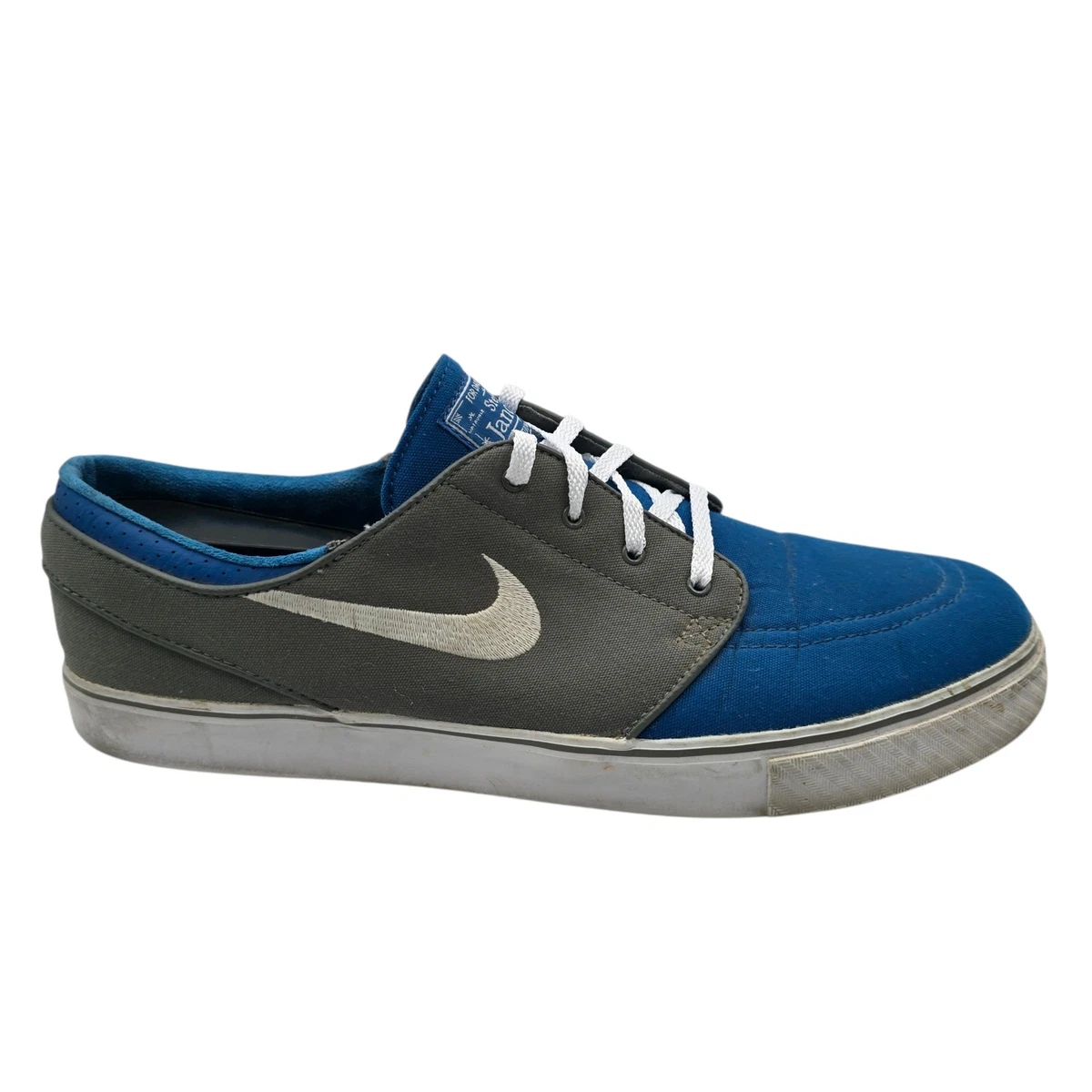 2015 Nike Zoom Stefan Janoski Canvas Premium \'Squadron Blue\' Skater Seakers 9.5 Hand painted Blue Smoke Nike Stefan Janoski Skate Shoes – B  main image 4