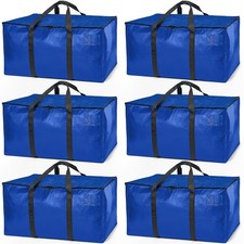 Heavy Duty Moving Boxes or Storage Bags – Storage Bins with Lids 6 Pack