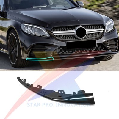   Shinny Black Front Right Bumper Molding Trim For Mercedes W205 C43AMG 19-21