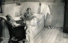 Josephine Baker in Bathtub Signed Autograph Photo Postcard COPY