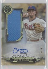 2019 Topps Triple Threads Single Jumbo Relics Gold 14/25 Scott Kingery Auto 8d2