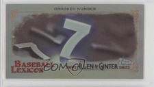 2022 Topps Allen & Ginter Chrome Baseball Lexicon Minis Crooked Number 12w7