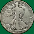 1927-S Walking Liberty Half Dollar Very Good VG Coin #37446