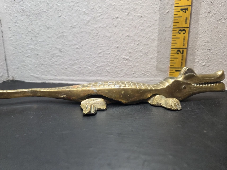 "Bonito sujetador vintage MCM CENTURY MODERNO CASCANUECES METAL COCODRILO 10""" Foto 4 de 4