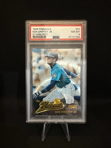 1996 Pinnacle The Naturals Ken Griffey Jr Starburst PSA 8