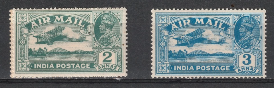 India: Lot 53 - Airmail (1929-1979 - VF - Mint H & U) 2025 Scott Cat. V. $42.95 - Image 2 of 4