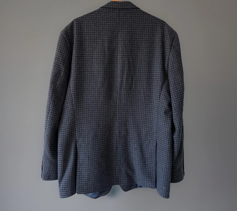 Jos. Abrigo deportivo A Bank para hombre 46L azul ajuste a medida 100 % lana blazer dinero antiguo Foto 3 de 4