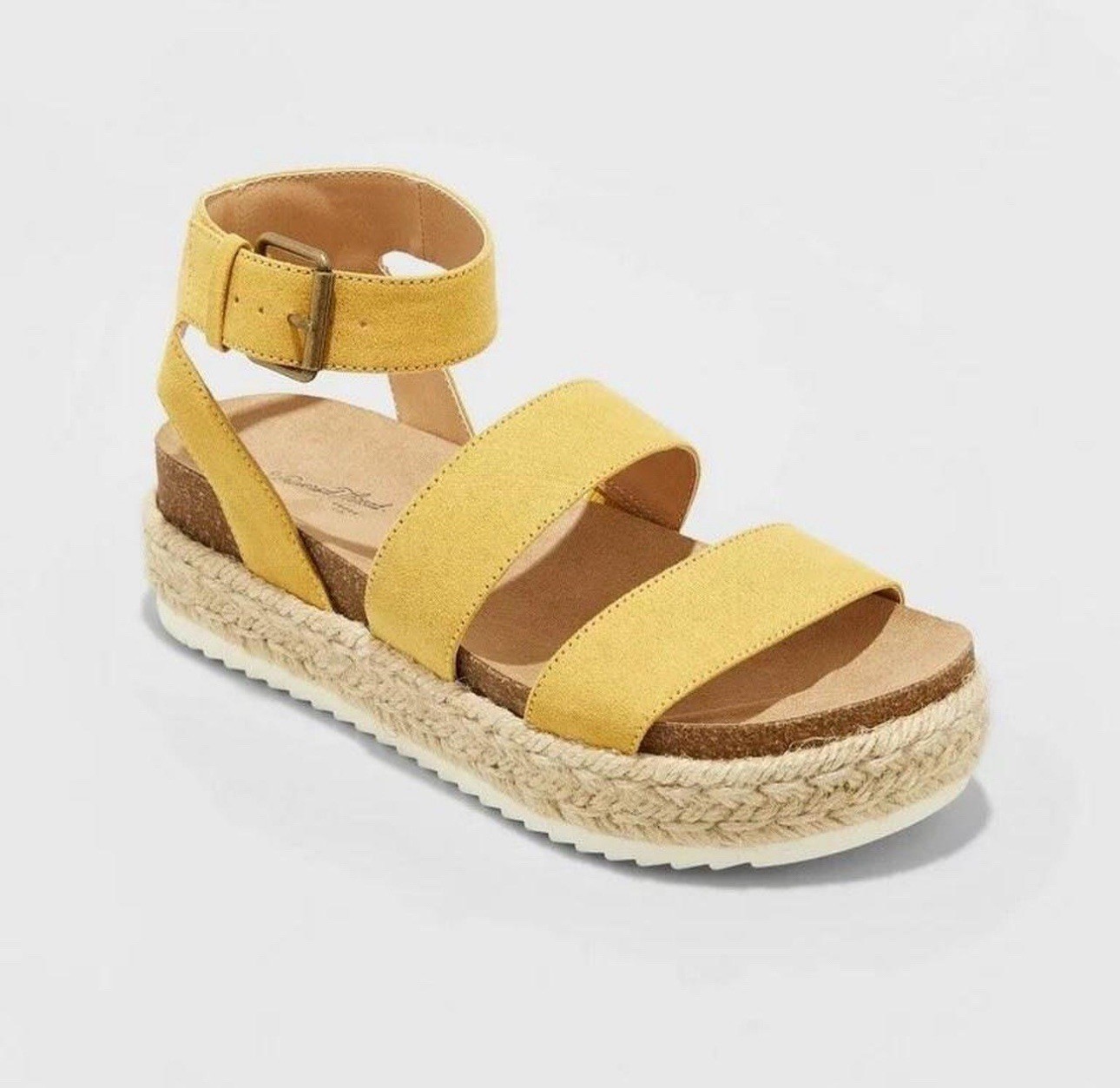 Universal Threads Annie Yellow Platform Espadrill… - image 1