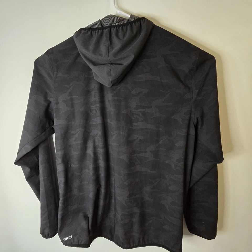 Vuori Outdoor Trainer Shell Black Camo Jacket Full Zip  V512 Athletic Mens L - Image 3 of 4