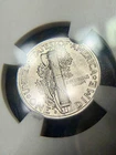 1945-s Micro S Silver Mercury Dime NGC MS66 Bag Fragment Holder