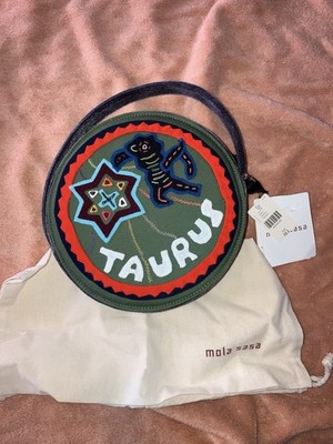 Mola Sasa NEW zodiac Taurus clutch bag purse embroidered with dust bag BOHO