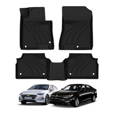 KUST All-Weather Floor Mats for Kia K5 21-26 & Hyundai Sonata 20-26 TPE Rubber