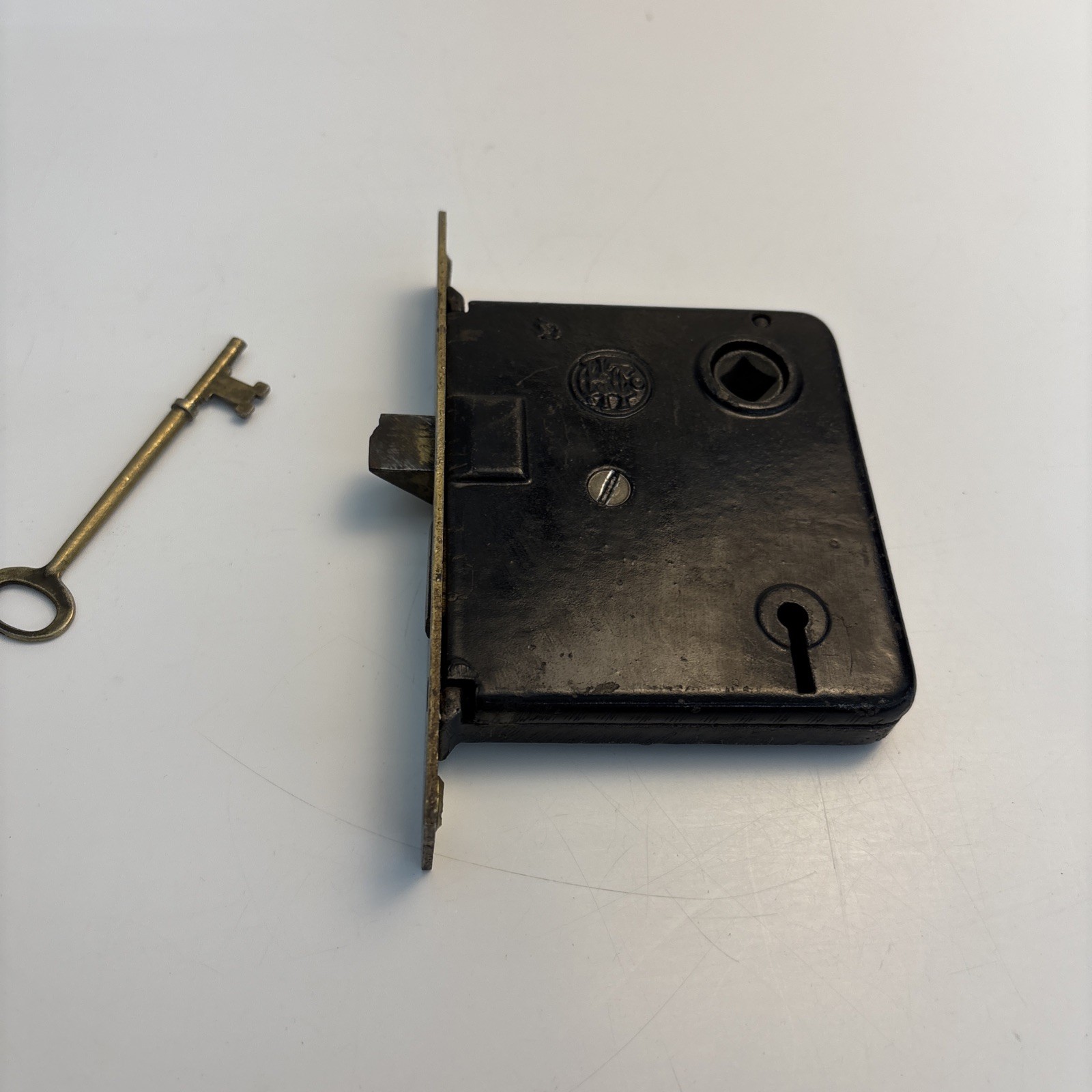 Antique Mortise Door Lock With Skeleton Key Iron