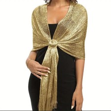 Gold Shawl Gold Shawls for Evening Dresses Gold Scarf for Women Gold Shawls a...