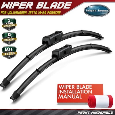 2x Front 24'' & 20'' Windshield Wiper Blades for Volkswagen Jetta 19-24 Porsche
