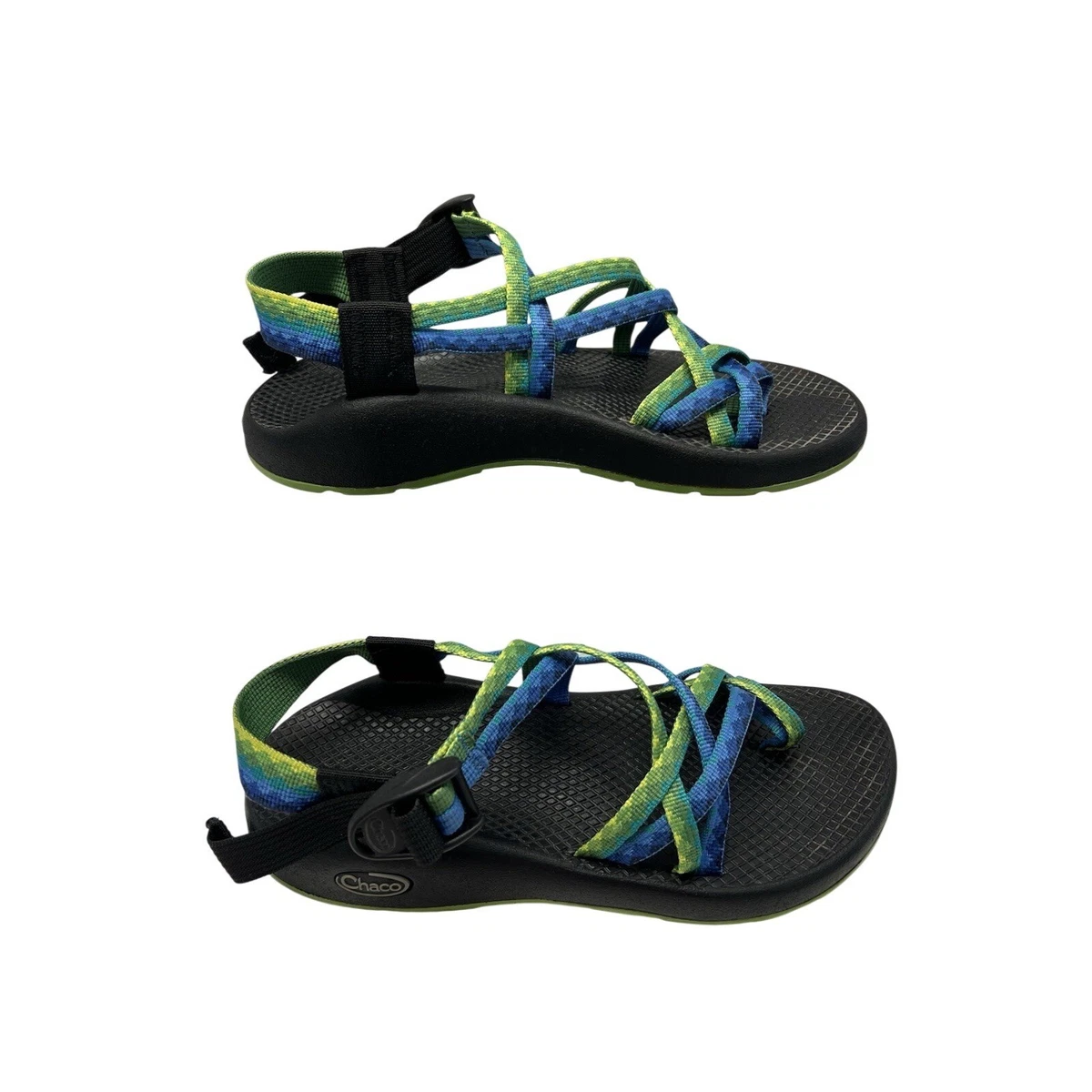 Chaco Green Strappy Rubber Lightweight Sandals Amazon.com | Chaco Z/Cloud Cushioned Sandal Men Solid Black  main image 3