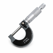 External Micrometer 0-25mm Carbide Anvil Precision Metric Machinist Tool