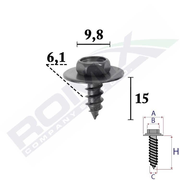 ✅Fits ROMIX C70777 mounting screw 10pcs Toyota ⭐UK Seller⭐ - Image 8