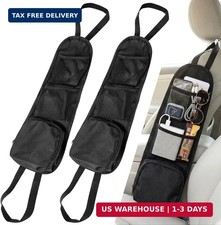 2 PCS Car Seat Storage Hanging Bag, Multi-Pocket Auto Interior Seats Side Organi