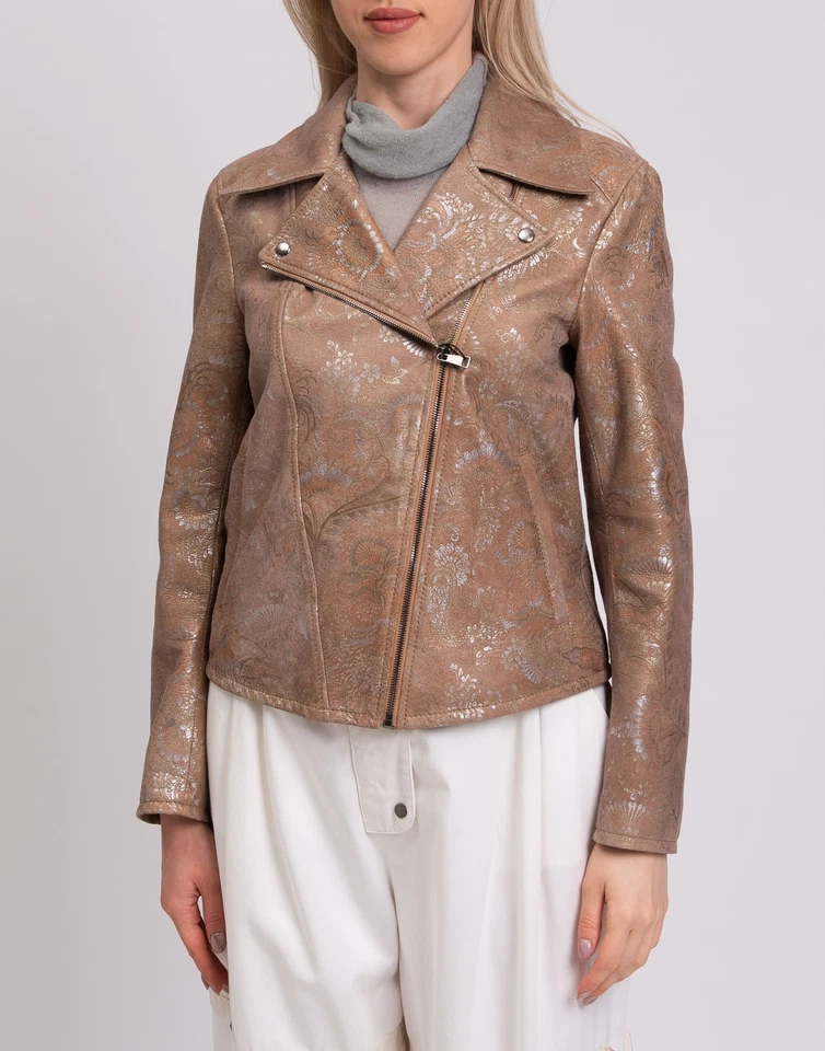 RRP €1200 D&G DOLCE & GABBANA Leather Jacquard Jacket IT42 US6 M Made in Italy - Image 3 of 4