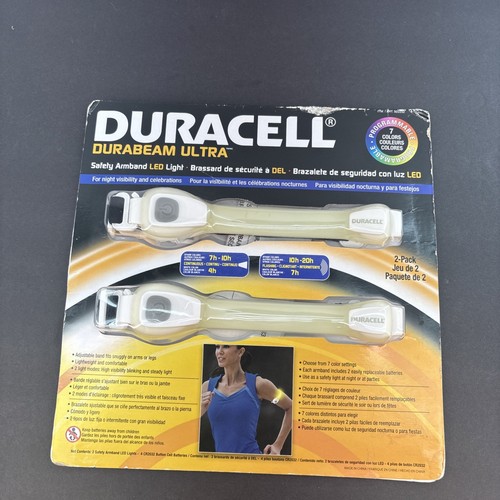 NEW Duracell Durabeam Ultra Safety Armband Multicolor LED Light 2 Pack - Picture 2 of 3