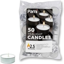 Tea Light Candles Bulk Pack 2.5 hours Burn White Unscented