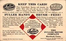 Fuller Brush Company, Hartford, Connecticut CT Trade Card
