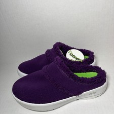 OOFOS Women's OOcoozie Mule Shoes Amethyst Purple Vegan Sherpa Women  s 9