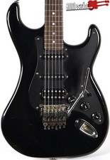 Chitarra elettrica Kramer Focus 3000 nera vintage anni 80 con custodia Harmony