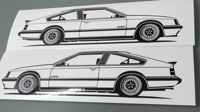 Opel Monza Sticker Silhouette 2x Opel Monza A2 GSE 3.0E Aufkleber Schwarz neu