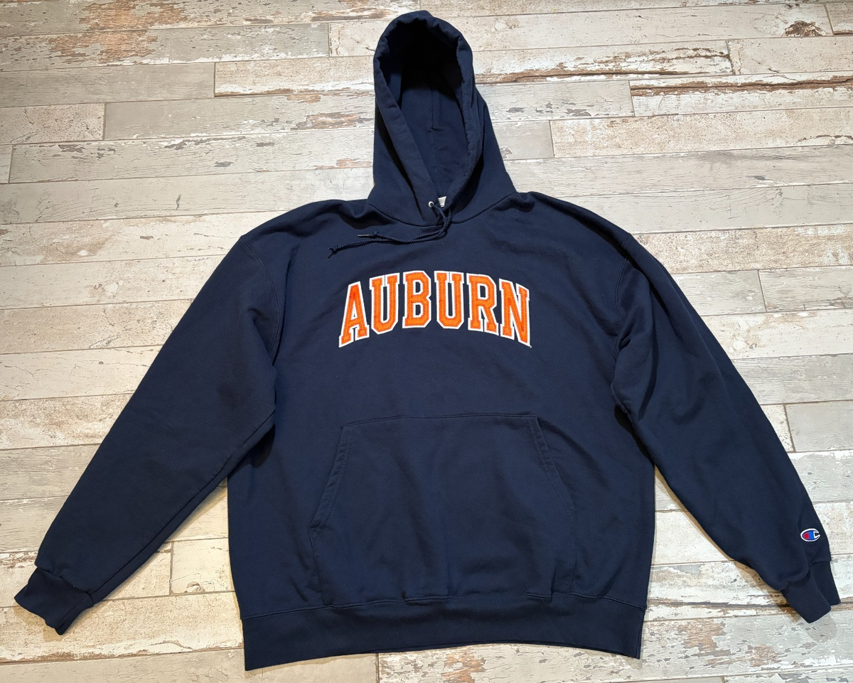Auburn University Tigers Hoodie Men's XXL Champion Athletic Blue