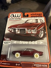 2023 AUTO WORLD VINTAGE MUSCLE VERSION A 1969 PONTIAC FIREBIRD ULTRA RED CHASE