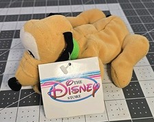 Vintage 1990's The Disney Store Pluto Mini Bean Bag Beanie New With TAGS