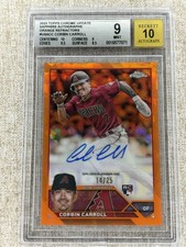 2022 Topps Chrome Update Sapphire Corbin Carroll Orange Refractor Auto /25