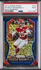 2019 PANINI PRIZM BLUE SHIMMER #210 PATRICK MAHOMES II 9/10 PSA 9