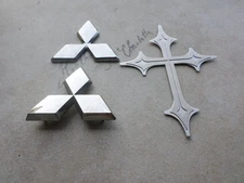 99-03 Mitsubishi Galant Grille MR971392 Logo Tailgate MR971393 Emblem Decals Set