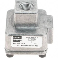 Parker 0R25B 1/4" Quick-Exhaust Valve: 1/4" Ports, Aluminum Body, 200psi Max